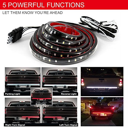 Carrep Universal Truck Tailgate Strip Light Side Bed Light Strips 5 Function Waterproof Turn Signal, Parking, Reverse,Brake Lights (47 inches) - Thumbnail 7