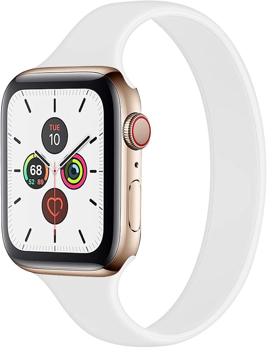 Compatible with Apple Watch Band 38mm 40mm 42mm 44mm Solo Loop Stretchy Silicone Women Men Elastic Slim Thin Narrow Sport Soft Replacement Wristband for iWatch Series SE/6/5/4/3/2/1