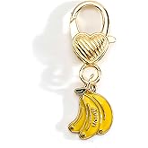 SHTALHST Banana Keychain Mini Fruit Keychain Cute Fruit Bag Charm Banana Gift for Women Friends Coworker Birthday Christmas
