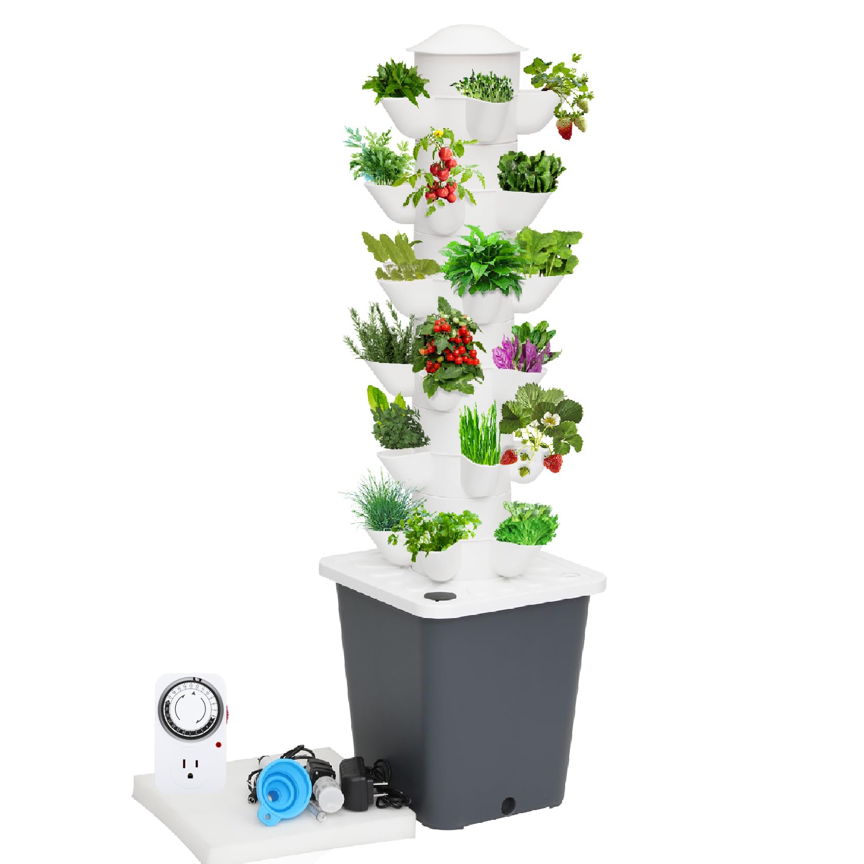Etespie Hydroponic Growing Tower System Garden Tower-Hydroponics Tower ...
