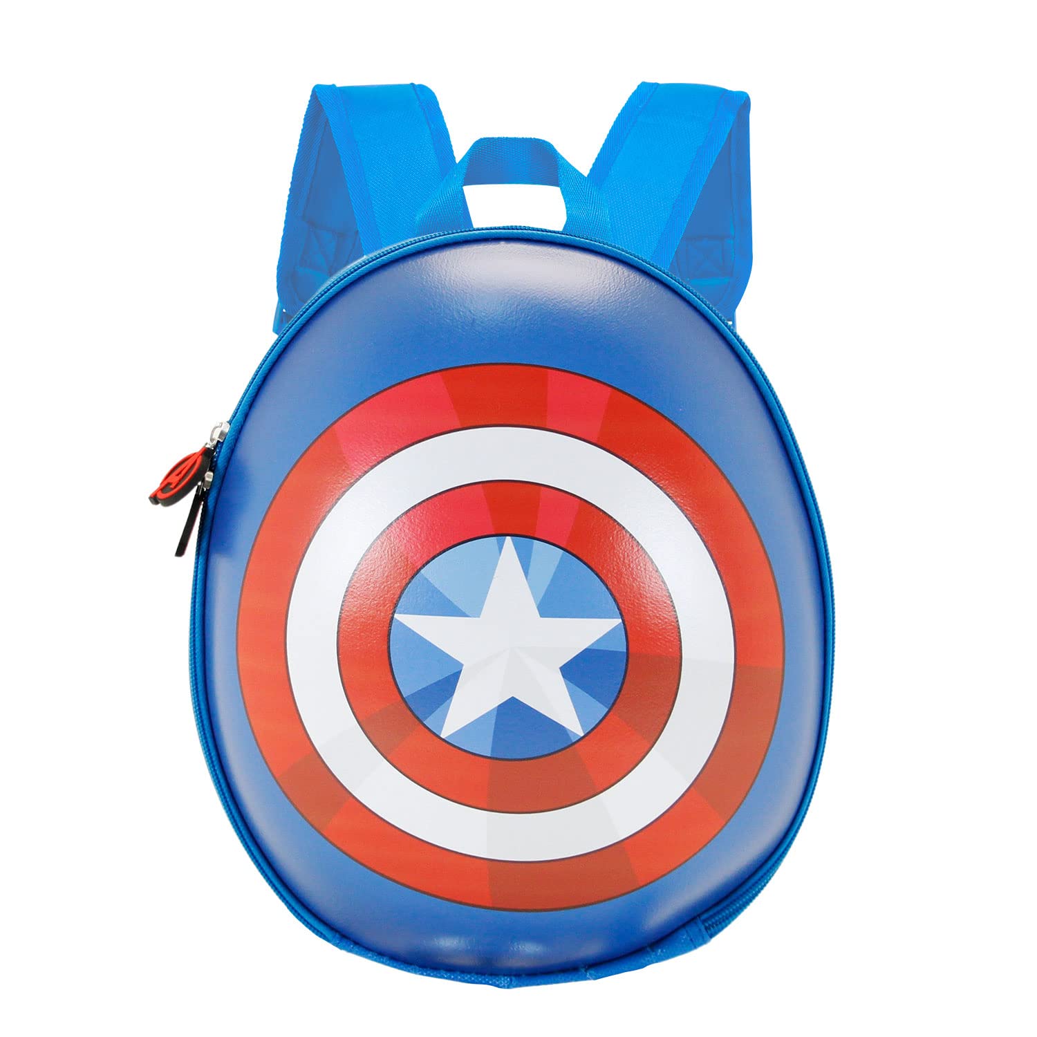 Captain America Shield Cap-Eggy Backpack, Blue, 10 x 24 x 28 cm, Capacity 6 L