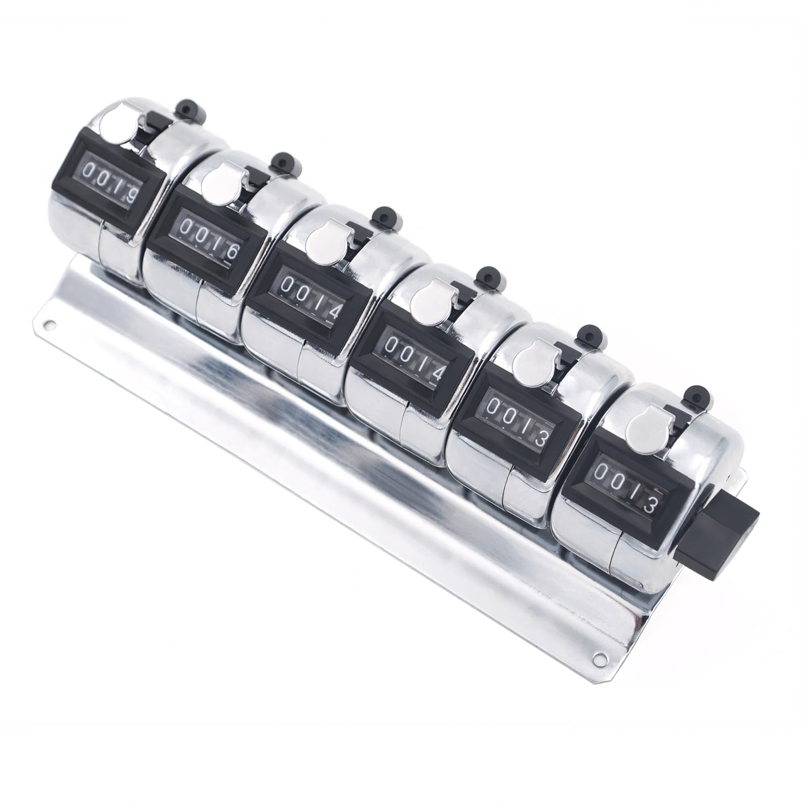 GOGO 6-Unit Tally Counter 4 Digit Clicker Counter On Stand Metal Tally Counters Clicker for Counting, Golf Scoring