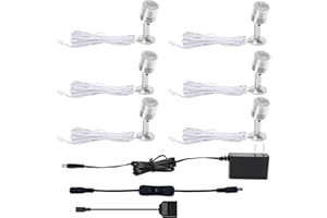 Taysing LED Indoor Spotlight,Mini Spotlight,Accent Lighting,Display Lights for Shelves,Paintings,Plants,Jewelry,Showcase,Under Cabinet(Soft White Push Switch)