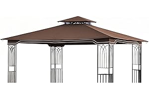 SCOCANOPY Replacement Gazebo Canopy for 10 x 12 Regency II Patio Gazebo Model L-GZ798PST,A101004104,A101004105,(Brown)