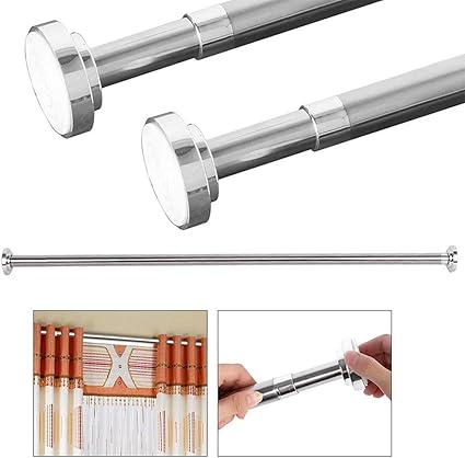 Yodaliy Extendable Shower Curtain Pole Adjustable Pole Rail Shower