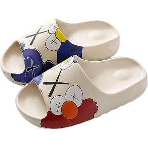 Erhuoxz Unisex Sandals for Women and Men,Cloud Pillow Slides Slippers Lightweight Spa Open Toe Shower Sandals,Platform Beach