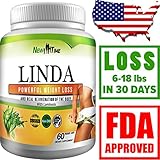 LINDA - Weight Loss Pills for Women & Men, Herbal Diet Supplements, Natural Fat Burner and Appetite Suppressant that work fast, Best diet pills 2017