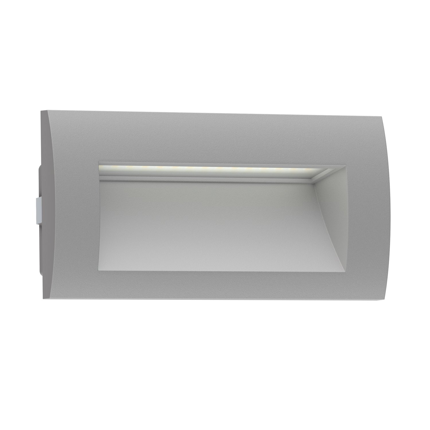 ledscom.de LED recessed wall Light ZIBAL, Downlight for Outdoors, IP65, Grey matt, 140 x 70mm, 3.3 W, 209lm, Warm White โ image 1
