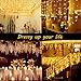Christmas Lights Outdoor Decorations 410 LED 33ft 8 Modes Curtain Fairy String Light with 75 Drops, Clear Wire LED String Light Indoor Decor for Wedding Party Holiday Christmas Decorations Warm