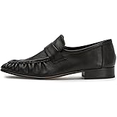 SUIARA Loafers for Women Flat Shoes Chunky Heel Penny Loafers Round Toe Slip on Comfortable Dressy Shoes Formal Work Flats