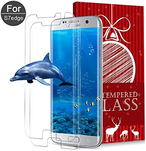 Airsspu Samsung Galaxy S7 Edge Tempered Glass Screen Protector, [Bubble-Free][9H Hardness][Anti-Scratch] Wet Applied HD Clear Film Screen Protector for Galaxy S7 Edge-2 Pack