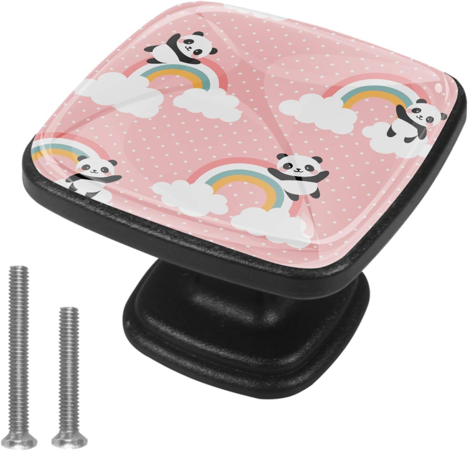 Perillas de vestuario Panda arcoiris Perillas de pecho Perillas y