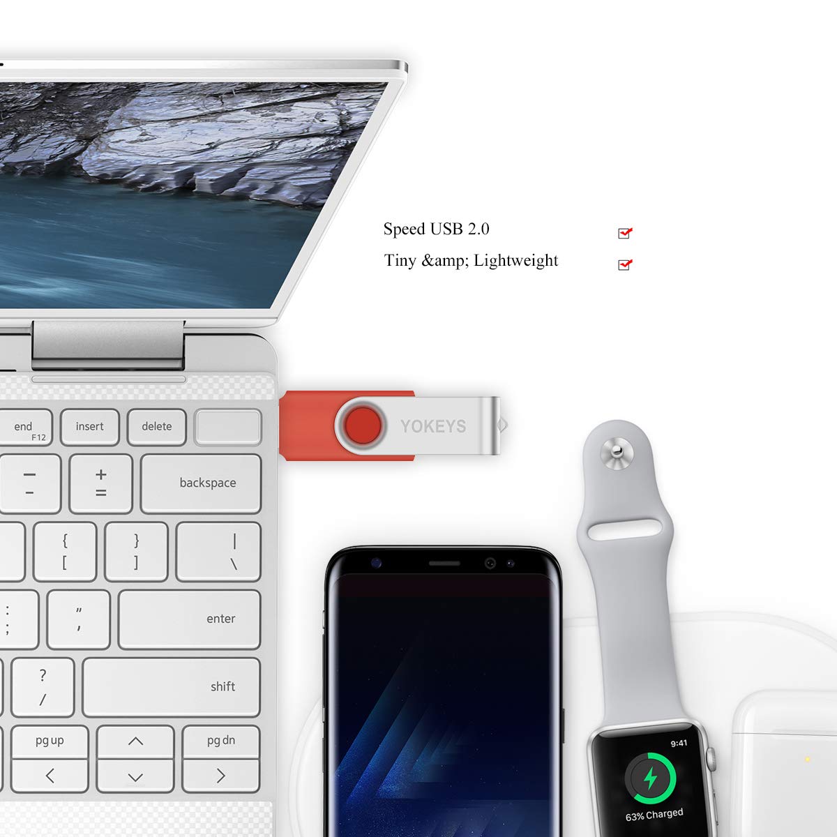 USB Flash Drive 2 Pack 32GB USB 2.0 Thumb Drives Jump Drive Fold Storage Memory Stick Pen, Flash Stick