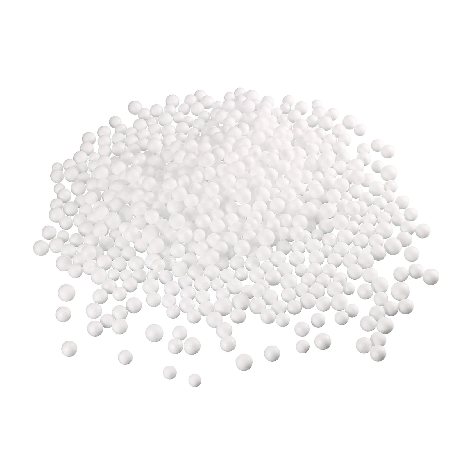 DMiotech 1 Pack 0.3-in Foam Beads Ball Polystyrene Round Foam Balls White for DIY Craft, Arts, Party Decoration