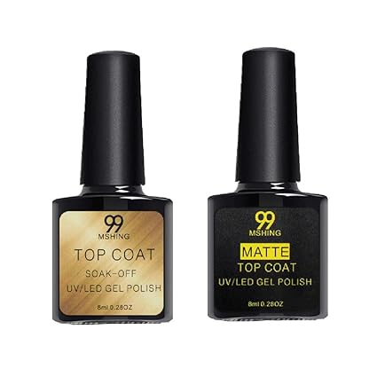 Mshing99 8ml Top Coat Matte Top Coat and Base Coat foundation gel Polish UV LED Nail Polish Semi Vernis Permanent Gel Varnish matte to (Top Coat + Matte Top Coat)