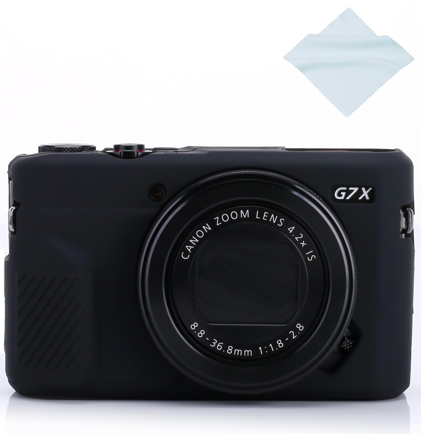 Photo 1 of Yisau G7X / G7X Mark II Camera Silicone Case, Ultra Thin Lightweight Rubber Soft Silicone Case Bag Cover for Canon PowerShot G7X / G7X Mark II with Microfiber Cloth - Black