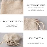Nuoshen 30 Pcs Hessian Bags 8x10 cm Burlap Drawstring Gift Bags for Jewelry DIY view 4