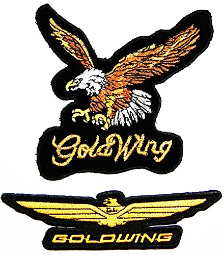 Set Eagle Bald Hawk Goldwing Chopper Motorrad Jacket Patch Sew Iron on Logo Embroidered Badge Sign Emblem Costume