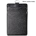 Acctrend Badge Holder, Leather ID Badge with Lanyard-3 Cards Slot-Black (1PACK)