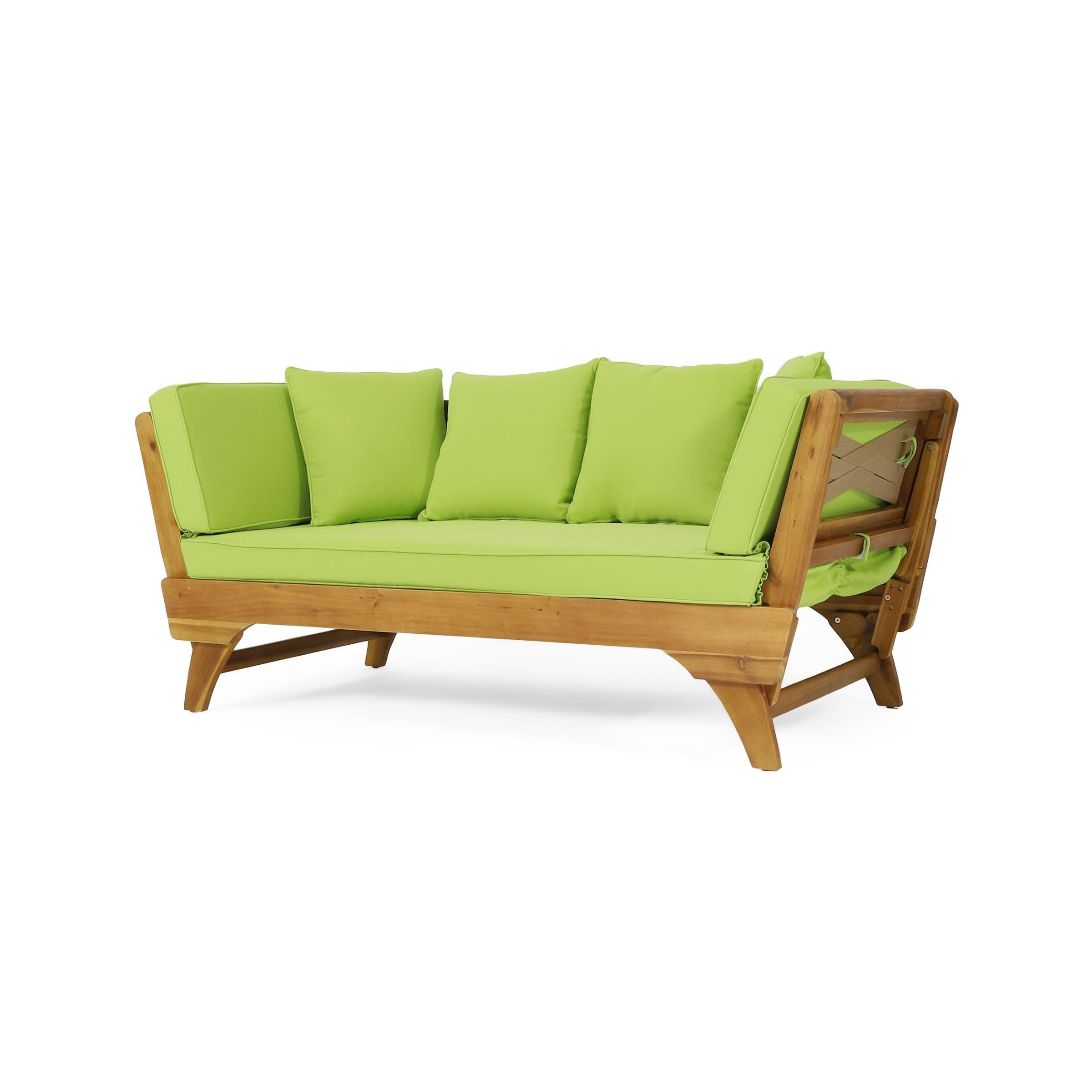 Photo 1 of *********************has some minor damage to the wood****************
Christopher Knight Home Serene Outdoor Expandable Daybed with Cushions - Acacia Wood - Teak/Light Green/Khaki