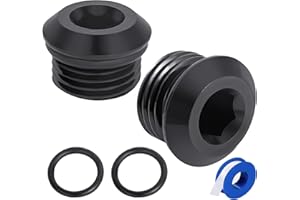 Breezliy 6AN 6 ORB O-Ring Seal Boss Socket Port Plug Block Off Fitting Adapter Aluminum Black（2PCS）