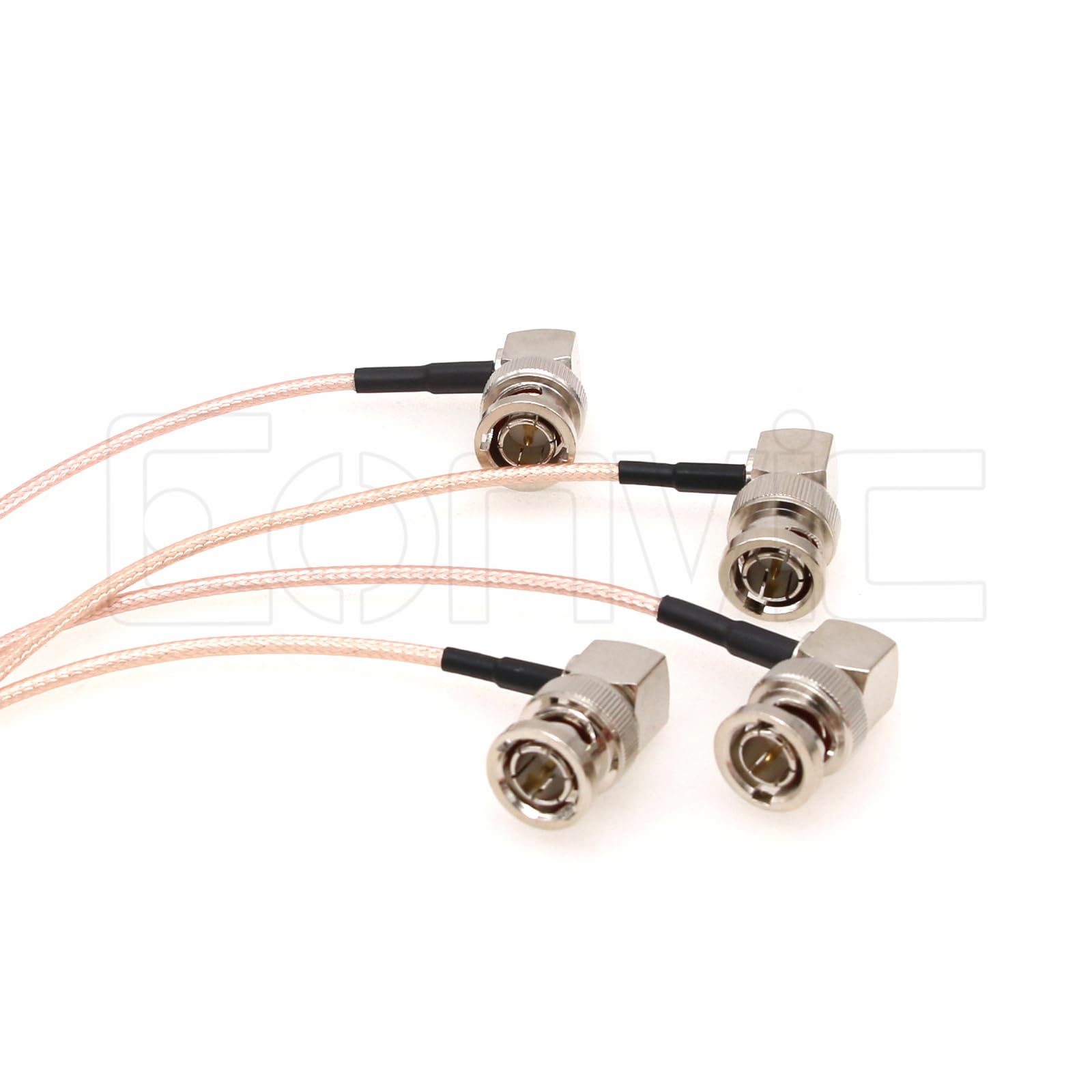 Eonvic 75 Ohm BNC Male Right Angle RG179 Coax Cable for BMCC BMPC Hyperdeck Cameras(45cm,2pcs)