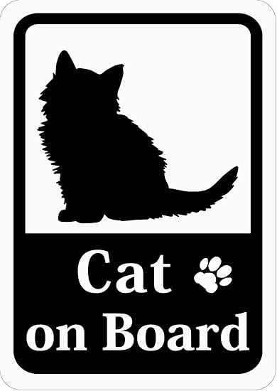 Craft Bunny Japan Car Magnet Sticker Long Haired Cat Cat On
