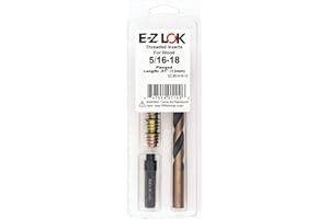 E-Z LOK E-Z Hex Thread Repair Kit for Soft Wood Flanged Threaded Inserts 1/4-20 x 13mm, Drill, Installation Tool