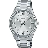 Casio MTP-V005D-7B5 Men's Standard Stainless Steel Silver Roman Dial Analog Watch