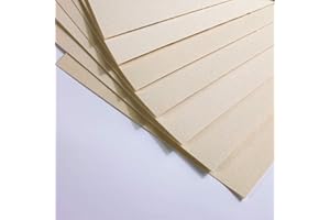 UArt Sanded Pastel Paper Trial Pack Beige/Off-White | 7-Sheet Mixed Grit Sampler for Artists – 6"x11", Archival & Acid-Free