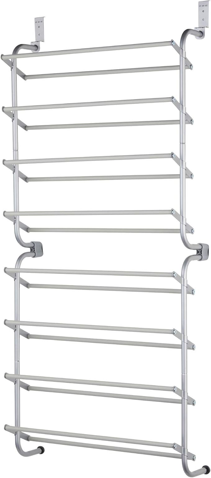 nearest rack room shoes on Amazon Com Type A Over The Door Shoe Rack For Closets Door Shoe Organizer For 24 Pairs Of Shoes For Back Of Door Hanging Organization In Closets Bedroom Bathroom Metal Home
