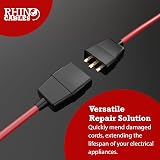 rhinocables 3 Pin In-Line Mains Power Adapter Rubber Connector 250V 10A view 5