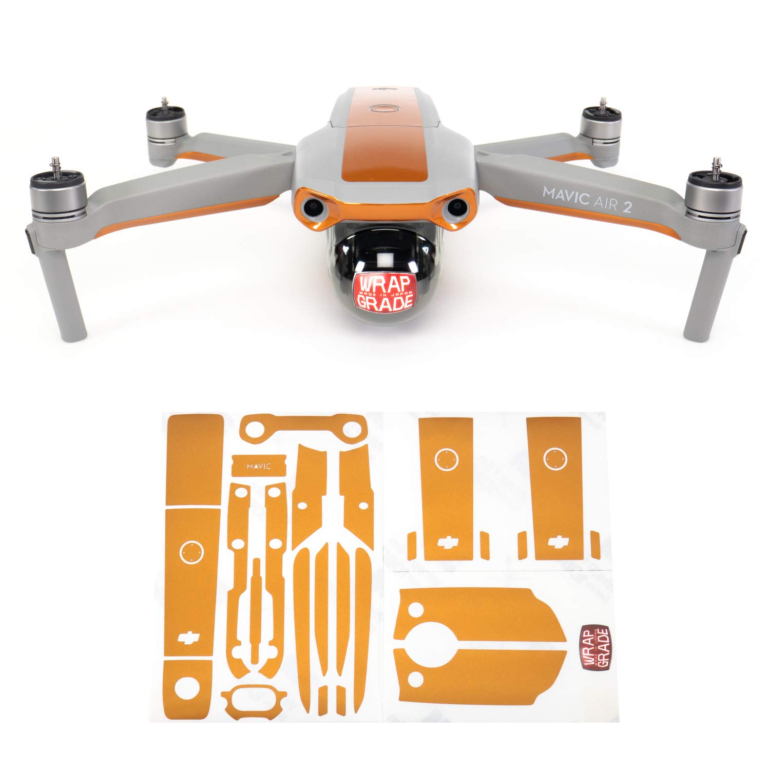 Wrapgrade Skin Compatible with DJI Mavic Air 2 | Accent Color B (Butterfly Copper)