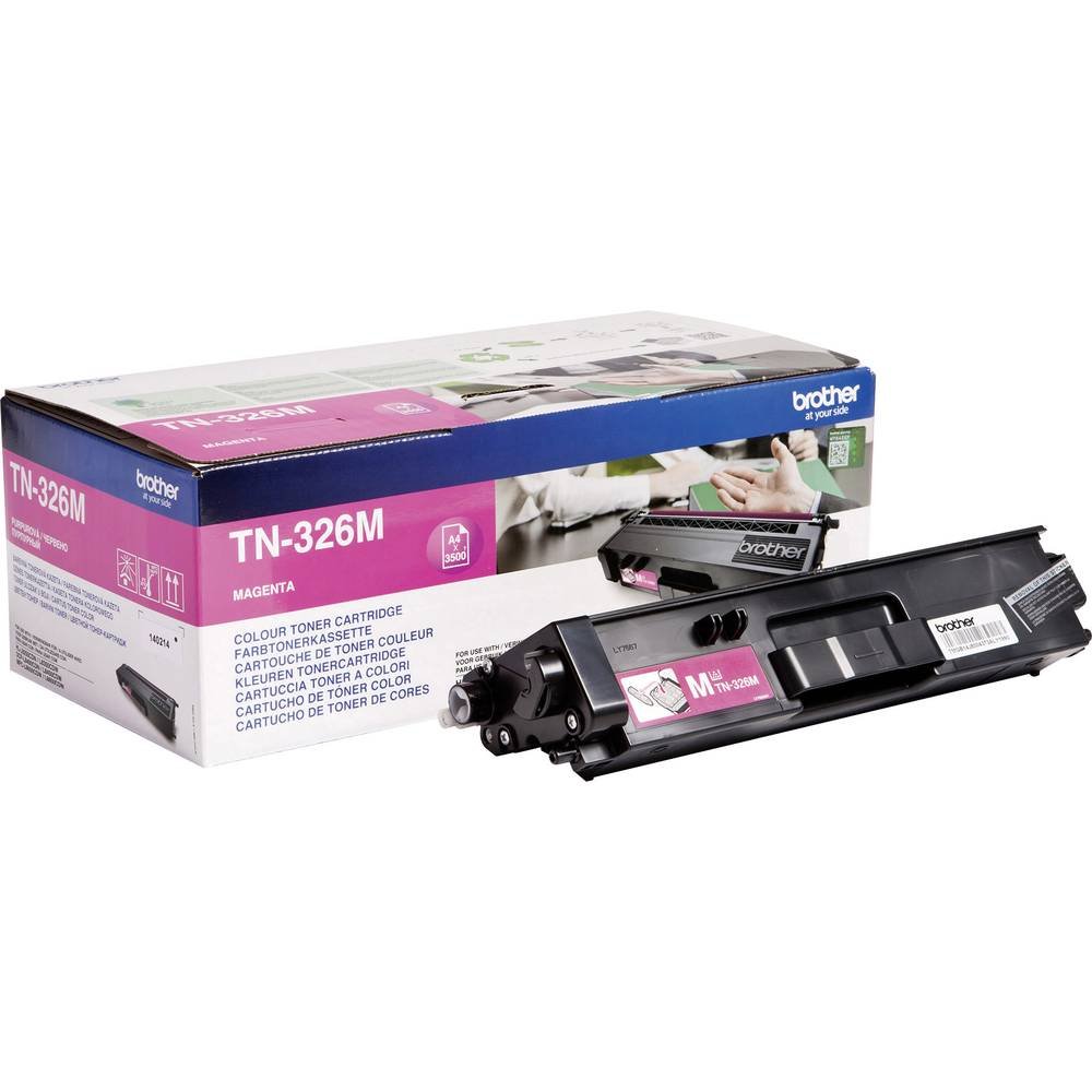 Brother TN-326M Toner Cartridge, Magenta, Single Pack, High Yield, Includes 1 x Toner Cartridge, Brother Genuine Supplies