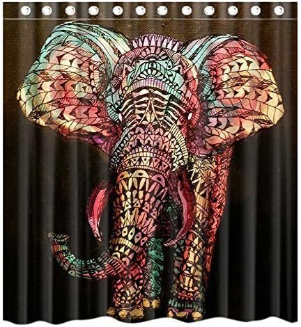 Comfort Home Style Custom Elephant Pattern Design Waterproof Polyester Fabric Shower Curtain,Bathroom decor 66x72 by Comfort Home Style
