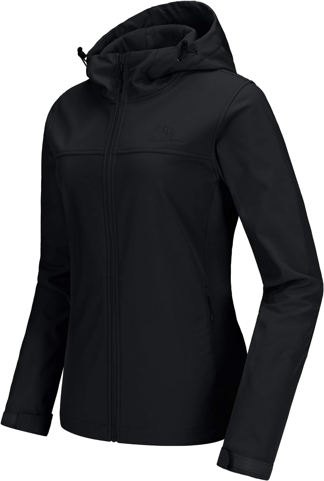 Womens Softshell Jacket Fleece Lined Hooded Waterproof Windproof Lightweight Winter Windbreaker Hiking Camping