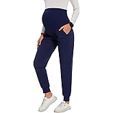FABRACK Women's Maternity Scrub Jogger Pants Workwear Stretch Comfy Pregnancy Pants with 6 Pockets, S-XXL