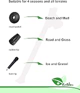hikehobby Anti Shock Trekking Poles With Handle Black 2 Pack view 2