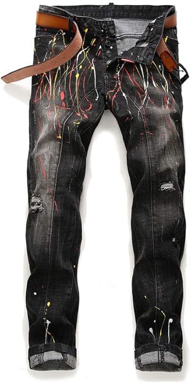men jeans paint