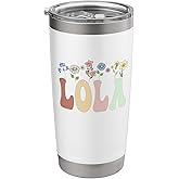 Lola Gifts Women Wildflower Floral Design Lola Stainless Steel Insulated Tumbler