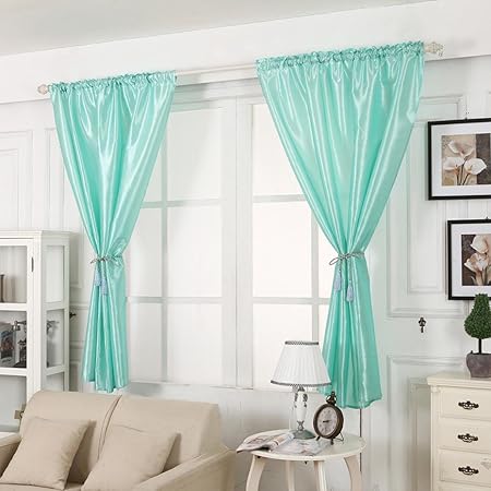 Turkey 1 Pc Silk Curtain 55 Drop 23 Width Bedroom Blackout Door