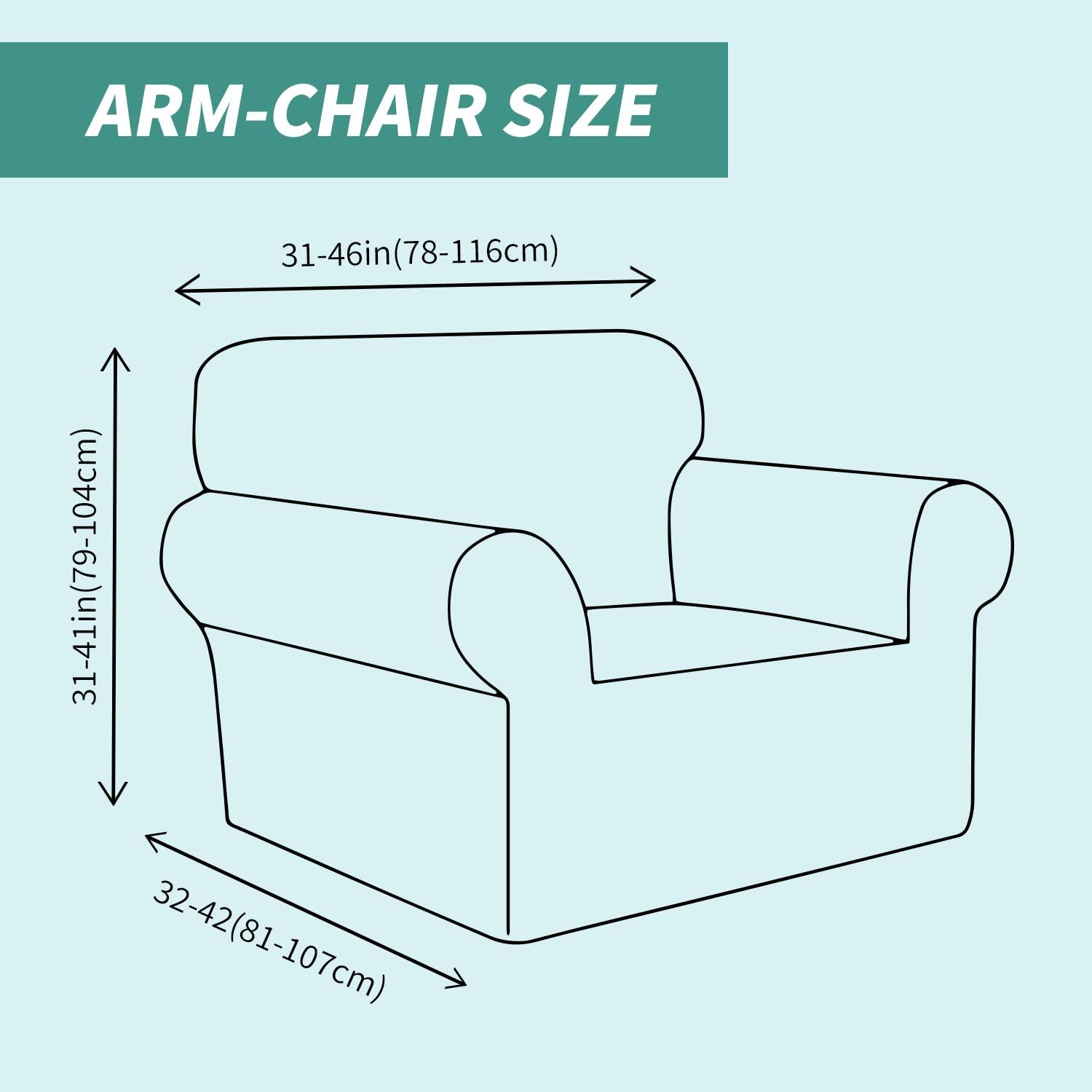 YEMYHOM Couch Cover Latest Jacquard Design High Stretch Sofa Chair Covers for Living Room, Pet Dog Cat Proof Armchair Slipcover Non Slip Magic Elastic Furniture Protector (Chair, Black): Kitchen & Dining