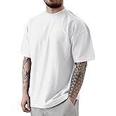 Men's Casual Oversized Tshirts Workout Short Sleeve T-Shirt Dry Fit Lightweight Crewneck Tee Tops