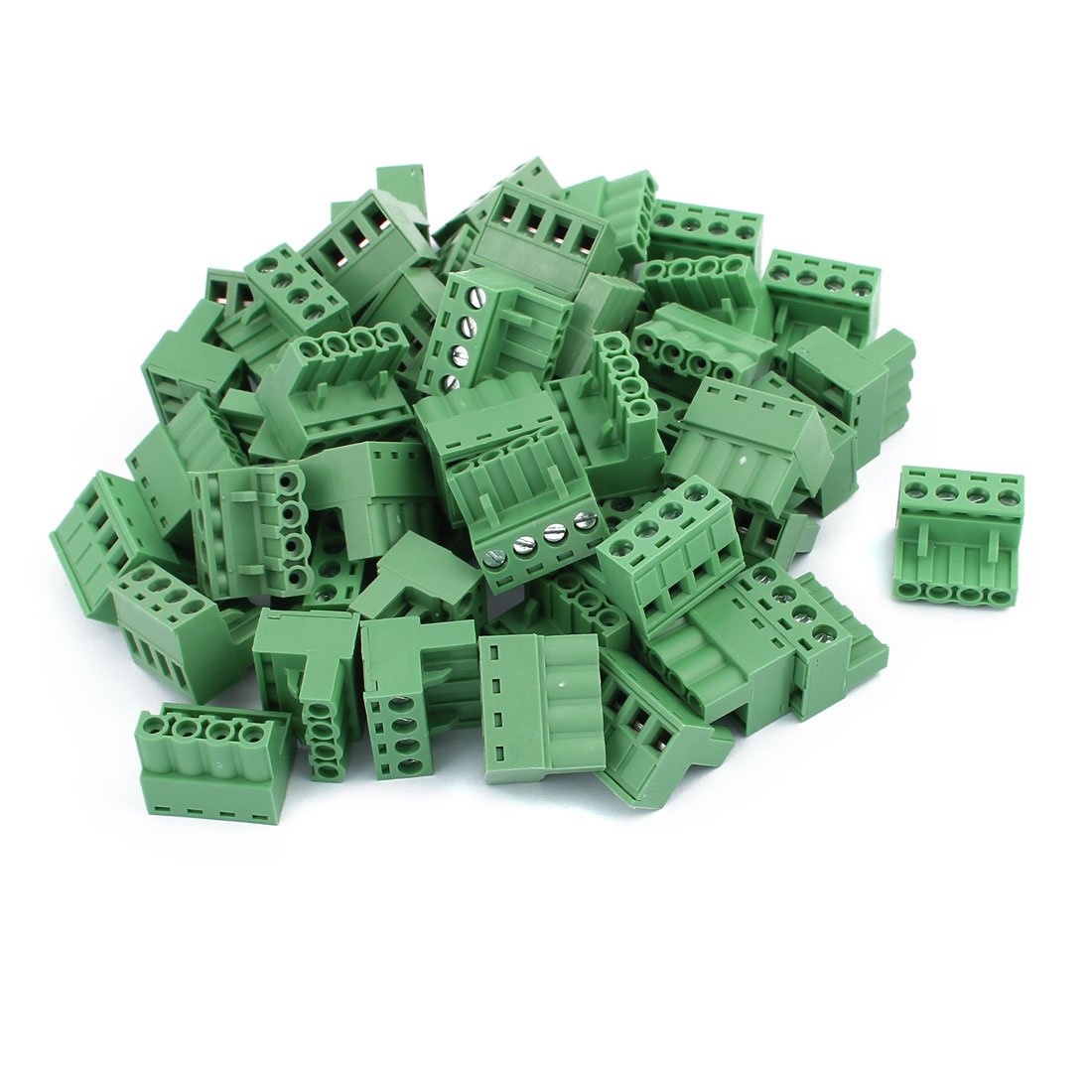 Sourcingmap 50Pcs 300V KF2EDGK 5.08mm Pitch 4-Pin PCB Screw Terminal Block Connector
