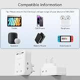 Aodeng UK to US Travel Adapter 2 Pack 6-in-1 2 USB Ports Type C Shaver view 4