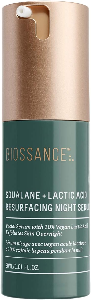 biossance squalane lactic acid night serum