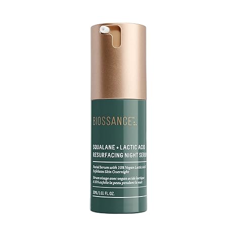biossance resurfacing night serum before and after