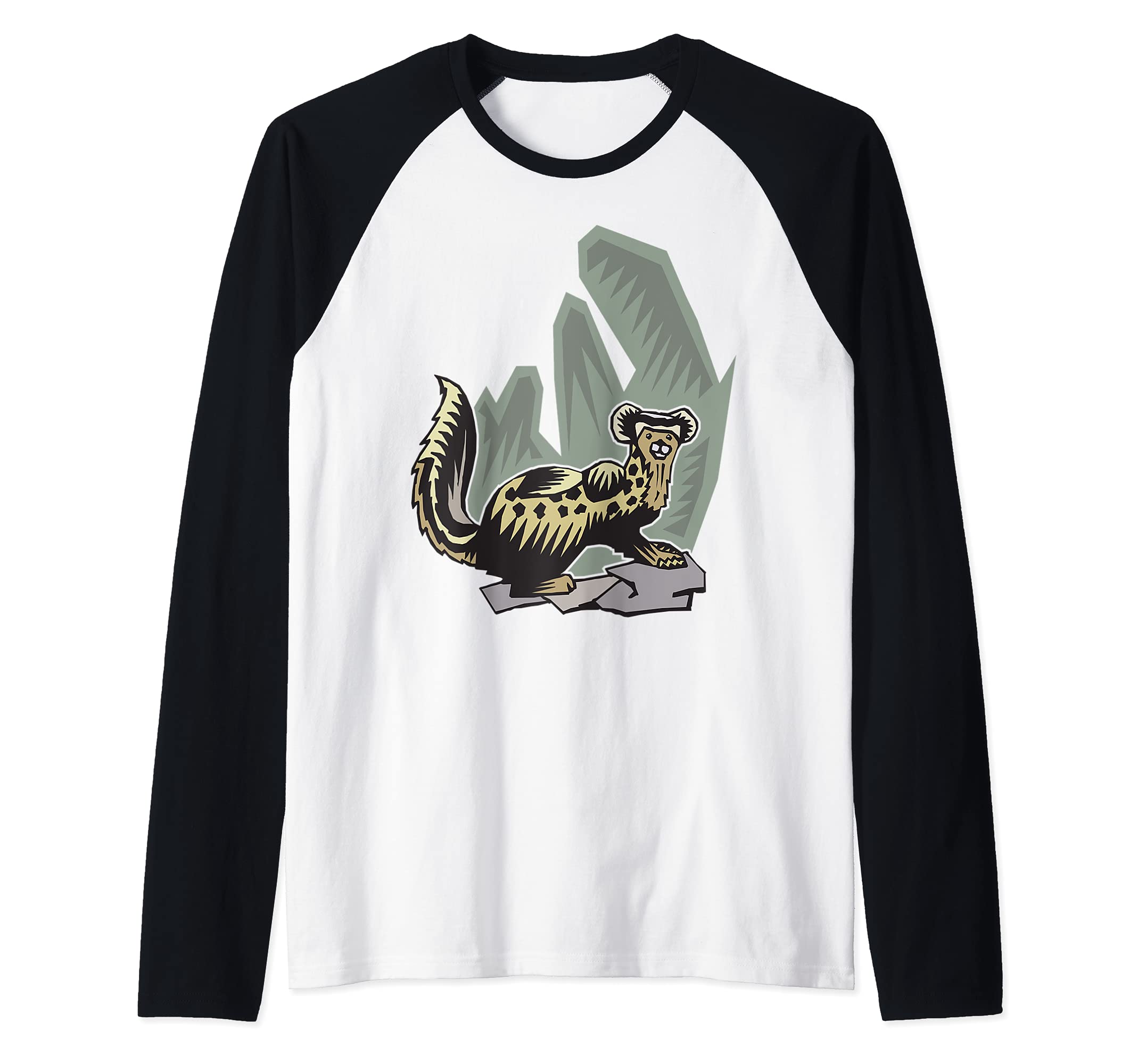 Ferret Pet Raglan Baseball Tee