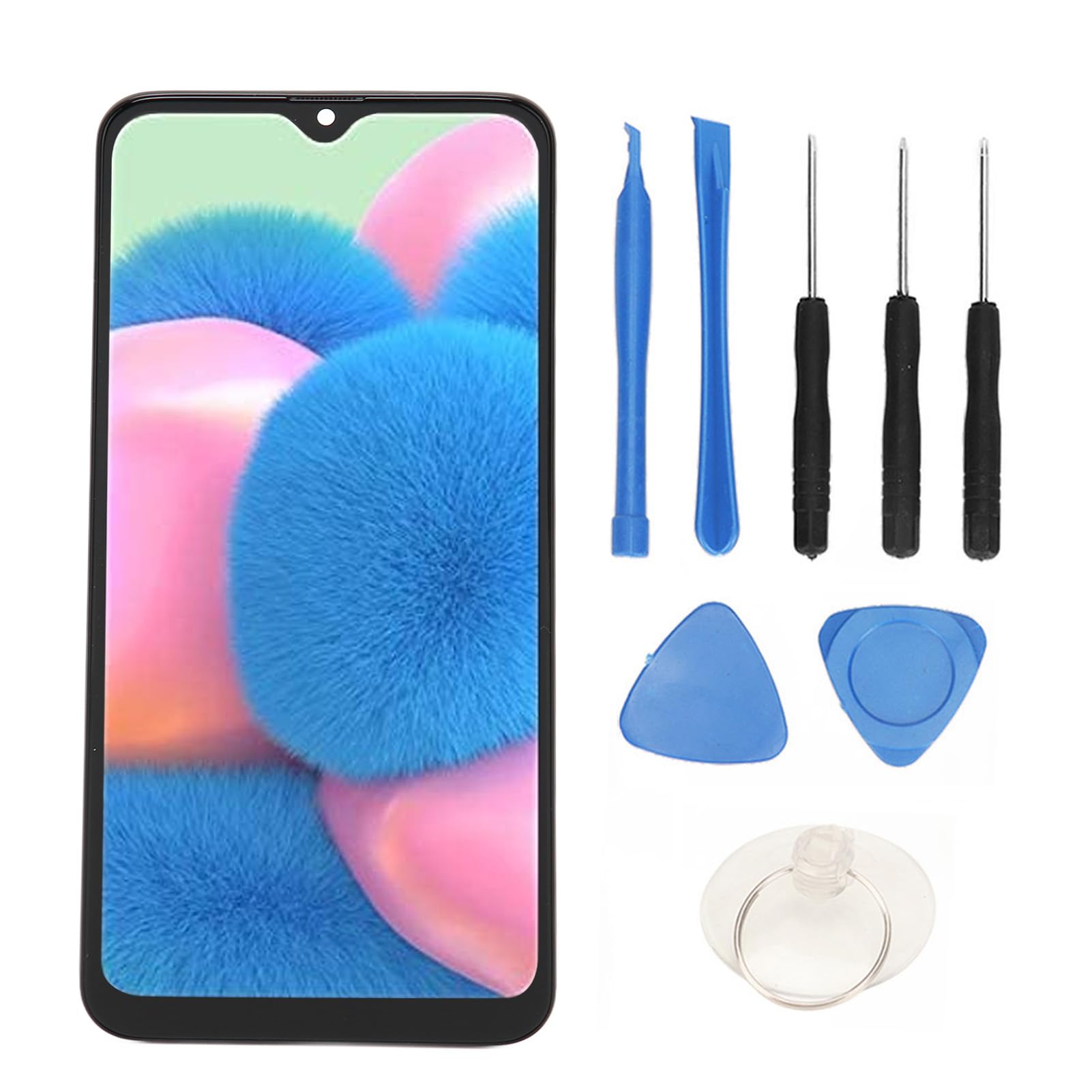 LCD Screen Replacement for A30s A307 A307F A307G A307YN SM A307FN, 6.4in Touch Screen Digitizer Assembly with Disassembly Tool and Fingerprint Sensor