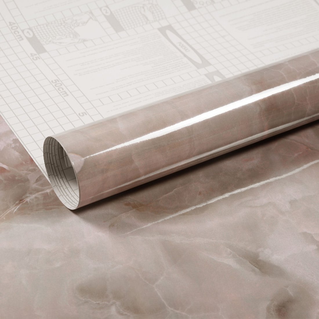 HBOS Grey Contact Paper Self Adhesive Wallpaper Waterproof Peel and